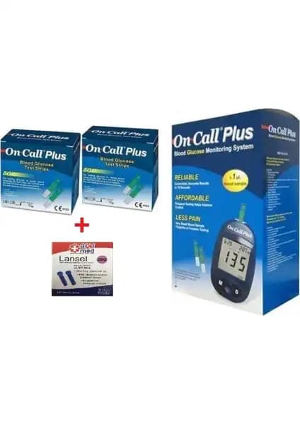 On Call Plus Kan Şekeri Ölçüm Cihazı ve Takım Seti Güvenilir Sağlık Takibi İçin