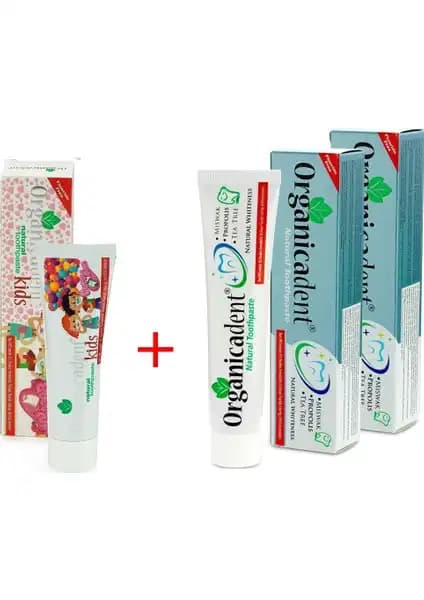 Organicadent 1 Doğal Çocuk ve 2 Doğal Diş Macunu Paketi Güvenli ve Etkili Diş Bakımı Çözümü