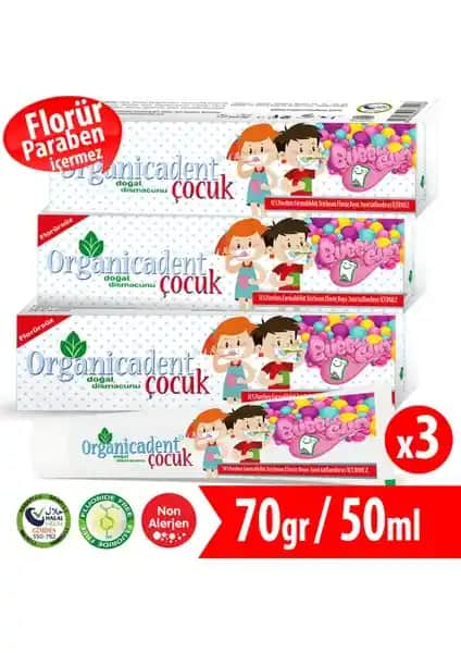 Organicadent Florürsüz Doğal Çocuk Diş Macunu Güvenli ve Doğal İçeriklerle Diş Bakımı