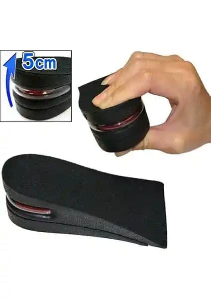 Original Boutique Hava Yastıklı Boy Uzatıcı Tabanlık Siyah 5 cm Yükseklik Artırıcı