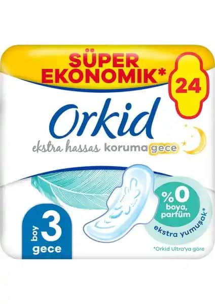 Orkid Ekstra Hassas Koruma Gece Pedleri: Yumuşak ve Güvenilir Koruma Çözümü