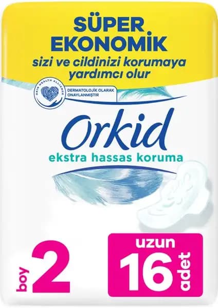 Orkid Ekstra Hassas Koruma Uzun Pedler Günlük Hijyen ve Konfor İçin Uygun Seçenek
