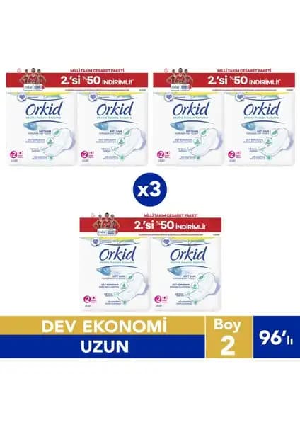 Orkid Ekstra Hassas Pedler Uzun 96'lı Günlük ve Gece Kullanımı İçin Güvenli ve Konforlu