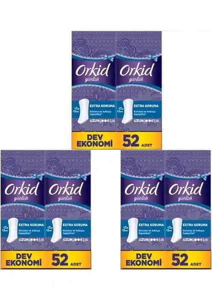 Orkid Extra Koruma Uzun Günlük Pedler ile Gün Boyu Güven ve Konfor Sağlayın