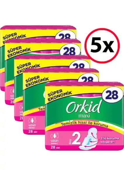 Orkid Maxi Uzun Ped 28'li Günlük Konfor ve Güvenlik İçin İdeal Seçenek