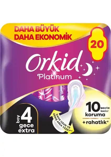 Orkid Platinum Gece Ekstra Hijyenik Ped: Güçlü Koruma ve Konfor Sunan Kadın Pedleri
