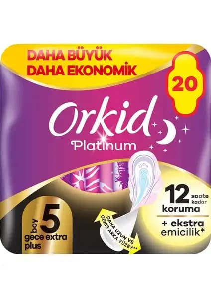 Orkid Platinum Gece Ekstra Plus Hijyenik Pedler: Yüksek Koruma ve Konfor Sağlayan Çözüm