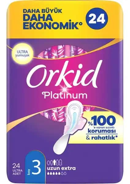 Orkid Platinum Gece Hijyenik Ped: Yüksek Emicilik ve Güvenle Gece Koruması