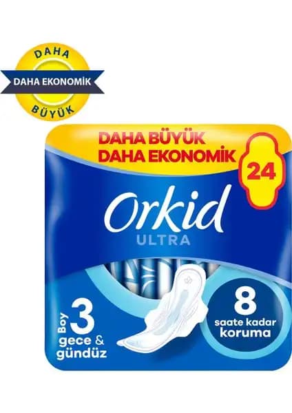 Orkid Ultra Gece ve Gündüz Hijyenik Pedler: Yüksek Emicilik ve Güvenlik Sağlayan İnce Tasarım