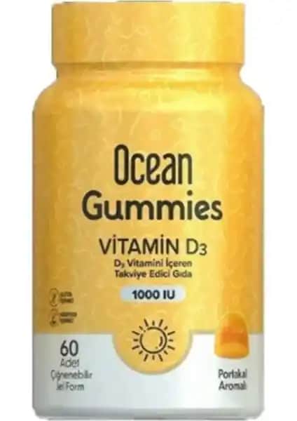 Orzax Ocean Gummies Vitamin D3 1000 IU: Sağlık ve Bağışıklık Güçlendiren Lezzetli Takviye