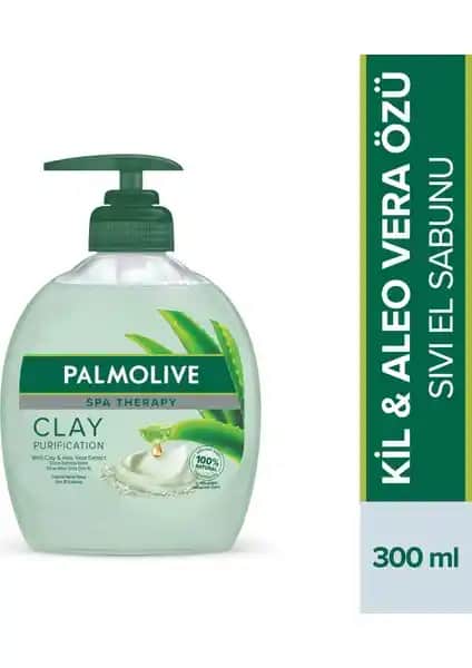 Palmolive Spa Therapy Kil ve Aloe Vera Özlü El Sabunu ile Doğal ve Derinlemesine Temizlik