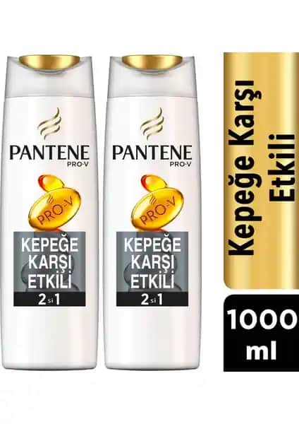 Pantene 2'si 1 Arada Şampuan ve Saç Bakım Kremi Kepeğe Karşı Güçlü Çözüm ve Saç Sağlığı