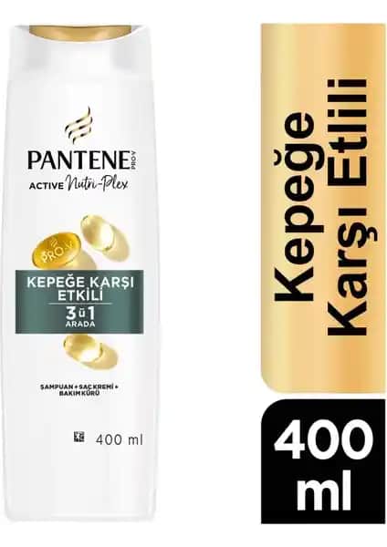 Pantene Kepek Karşıtı 3'ü 1 Arada Şampuan ile Sağlıklı ve Parlak Saçlar Elde Edin