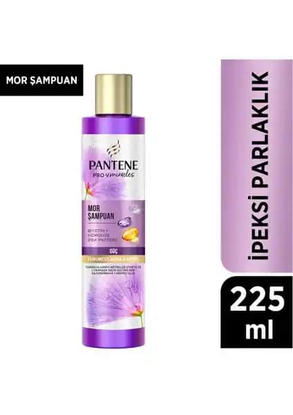 Pantene Mor Şampuan Pro-V İpeksi Parlaklık: Kuru Saçlar İçin Güçlendirici ve Parlaklık Sağlayan Bakım Ürünü