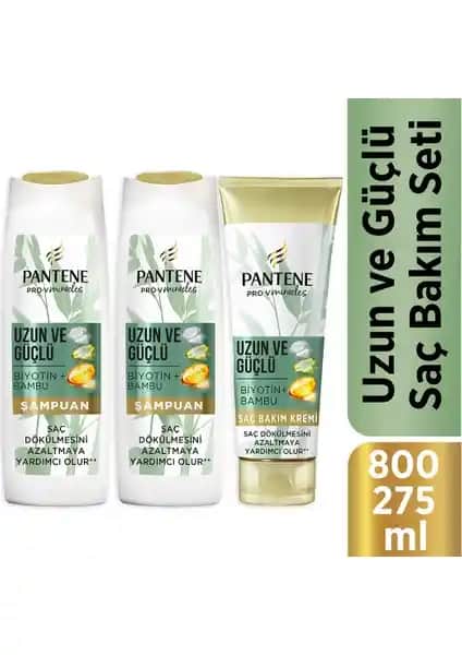 Pantene Uzun ve Güçlü Bambu ve Biotinli Saç Bakım Seti: Sağlıklı ve Güçlü Saçlara Doğal Destek