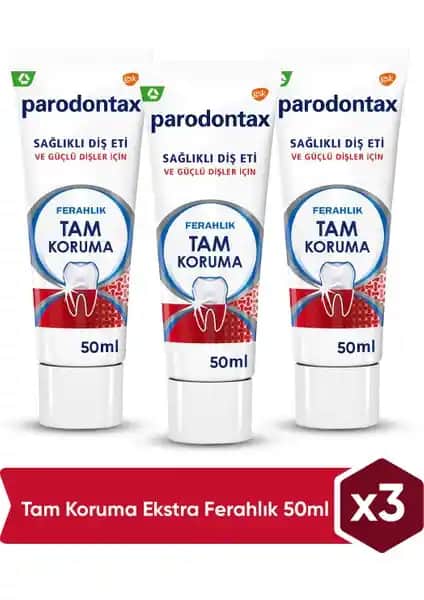 Parodontax Tam Koruma Ekstra Ferahlık Diş Macunu 50ML x 3 Paketinin Özellikleri ve Kullanım Avantajları