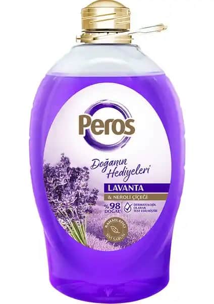 Peros Lavanta ve Neroli Çiçekli Sıvı Sabun 3 L - Doğal ve Hoş Kokulu Temizlik Ürünü