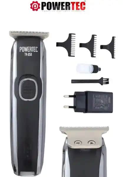 Powertec TR-858 Profesyonel Kablosuz Çok Yönlü Saç Sakal ve Vücut Tıraş Makinesi
