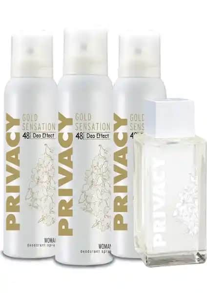 Privacy Gold Women EDT ve Deodorant Seti: Hafif ve Şık Günlük Bakım Seçeneği