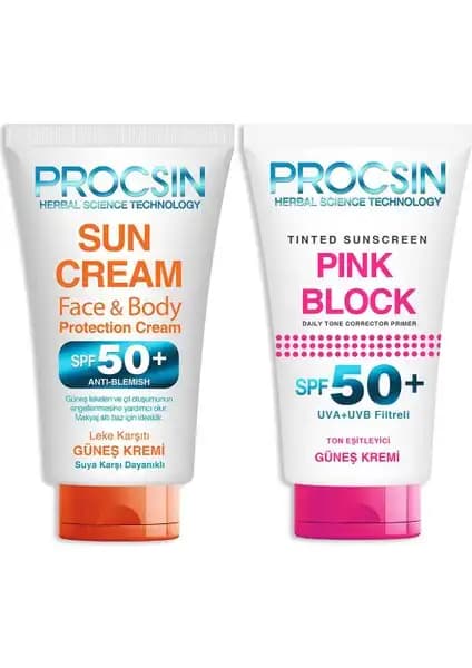 Procsin Pink Block Leke Karşıtı Güneş Kremi SPF 50+ ile Güvenli ve Etkili Güneş Koruması