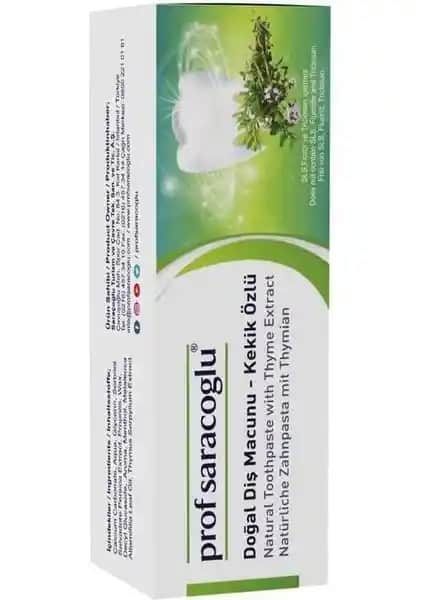 Prof. Saraçoğlu Onarıcı Diş Macunu doğal içeriklerle hassas dişlere uygun bakım sağlar