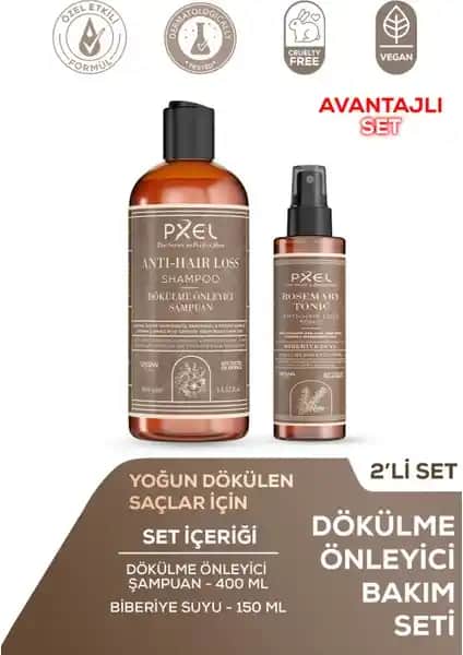 Pxel Anti-Hair Loss Şampuan ve Biberiye Saç Bakım Toniği: Doğal ve Etkili Saç Dökülmesi Çözümü