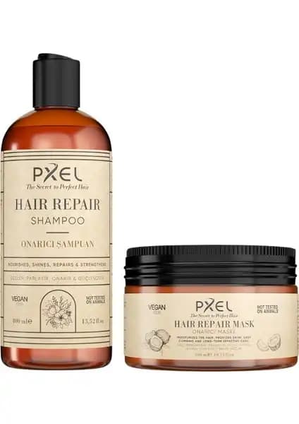 Pxel Şampuan ve Maske 2’li Set: Saçlarınız İçin Güçlü ve Doğal Bakım Çözümü