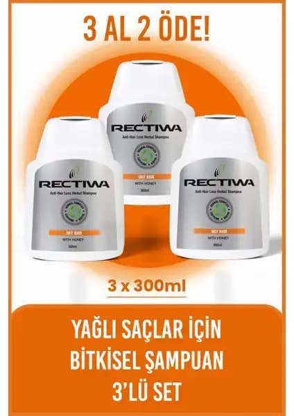 Rectiwa Yağlı Saçlar İçin Şampuan Doğal İçeriklerle Saç Dengesini Sağlayan Çözüm