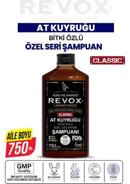 Revox At Kuyruğu Bitki Özlü Saç Bakım Şampuanı Doğal İçeriğiyle Saç Sağlığını Destekler