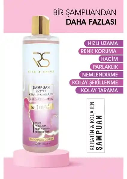 Rise And Shine Keratin Şampuanı Doğal İçeriklerle Saçlara Parlaklık ve Hacim Kazandırır
