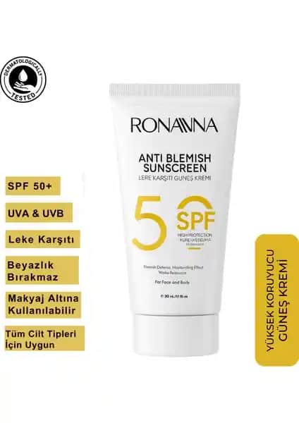 Ronanna Güneş Kremi: Yüksek Koruma ve Leke Giderici Özelliklerle Güçlü Cilt Koruması