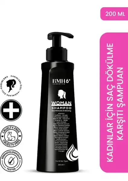 Saç Dökülmesine Karşı Güçlendiren ve Canlandıran Kadınlar İçin BMH6+ Şampuanı