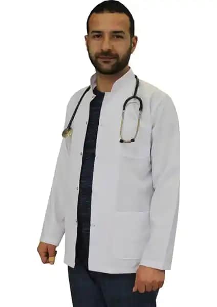 Safa Forma Hakim Yaka Erkek Doktor Önlüğü: Sağlık Profesyonelleri İçin Şıklık ve Konfor