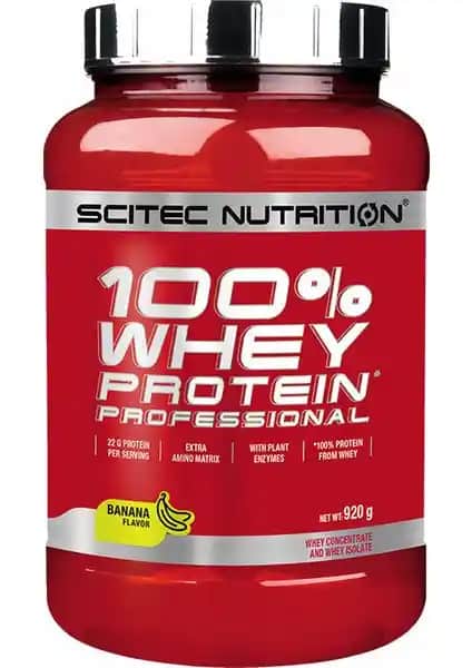 Scitec Whey Professional Whey Protein 920 gr Muz Aroması Sağlıklı Kas Gelişimi İçin Uygun