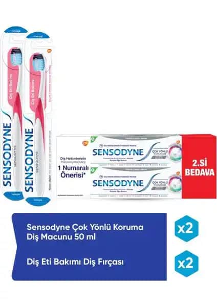 Sensodyne Çok Yönlü Koruma Diş Macunu ve Diş Eti Bakım Seti: Hassas Dişler İçin Güvenilir Çözüm