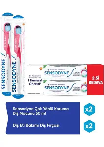 Sensodyne Çok Yönlü Koruma Diş Macunu ve Diş Eti Bakım Seti: Hassas Dişler İçin Güvenilir Çözüm