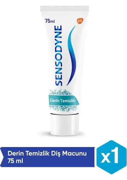 Sensodyne Derin Temizlik Diş Macunu 75ml Hafif Hassasiyet ve Ağız Bakımı İçin Uygun