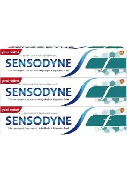 Sensodyne F Diş Macunu 100 Ml 3'lü Paket Hassasiyet ve Diş Sağlığını Destekler