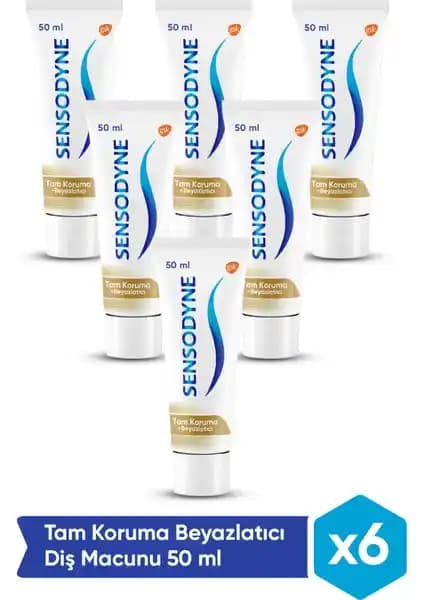 Sensodyne Hassas Dişler İçin Güvenilir 6'lı Diş Macunu Seti 50 ml, Etkili Koruma ve Rahatlatma