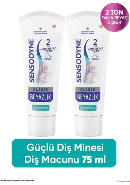 Sensodyne Klinik Beyazlık Güçlü Diş Minesi Diş Macunu ile Sağlıklı ve Parlak Gülüşler