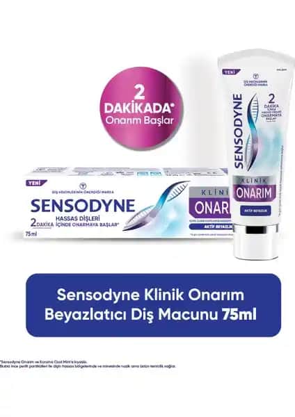 Sensodyne Klinik Onarım Beyazlatıcı Diş Macunu ile Hassasiyetleri Azaltın ve Gülüşünüzü Parlatın