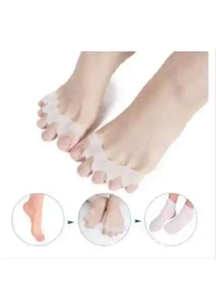 Sin@rasta Ayak 5 Parmak Ayıran Silikon Bunyon Ayırıcı Makara Sağlıklı Ayaklar İçin