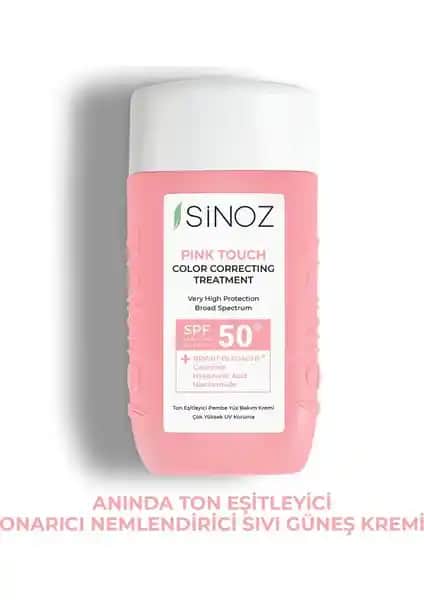 Sinoz Pink Touch Anında Ton Eşitleyici Güneş Koruyucu ve Nemlendirici Krem 50ml