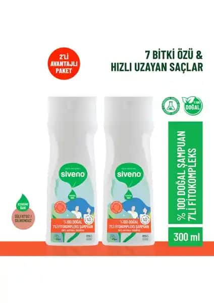 Siveno %100 Doğal Fitokompleks Şampuan ile Güçlü ve Parlak Saçlara Doğal Bakım
