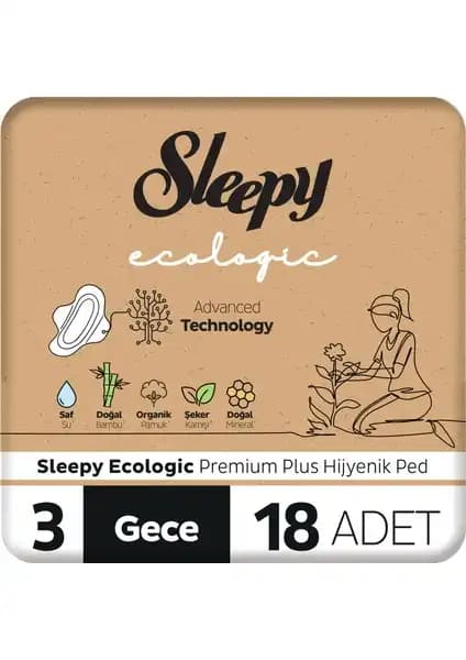 Sleepy Ecologic Premium Plus Gece Pedi: Konfor ve Güvenlik Sunan Hijyenik Ped