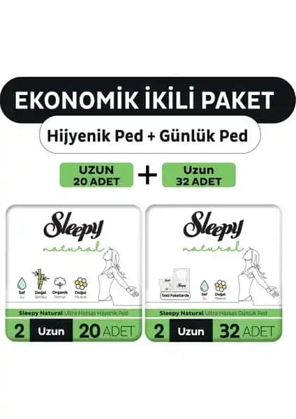 Sleepy Ekonomik İkili Paket: Günlük Konfor ve Güvenlik İçin Uygun Hijyenik Ped Çözümü