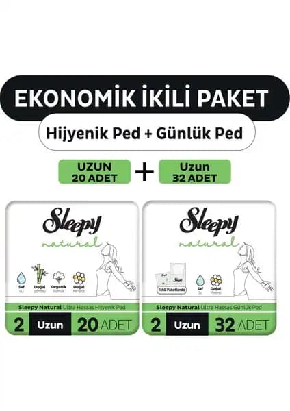 Sleepy Ekonomik İkili Paket: Günlük Konfor ve Güvenlik İçin Uygun Hijyenik Ped Çözümü