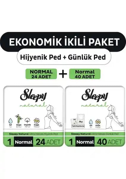 Sleepy Ekonomik Ikili Paket Kadınlar İçin Konfor ve Güvenlik Sunan Hijyen Ürünleri