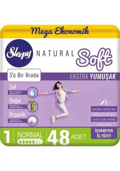 Sleepy Natural Soft Ekstra Yumuşak Hijyenik Ped - Günlük Konfor ve Güvenlik İçin Doğal Çözüm