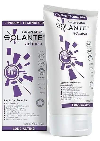 Solante Actinica SPF 50+ Güneş Koruyucu Losyon: Yüksek Koruma ve Günlük Kullanım İçin Uygun